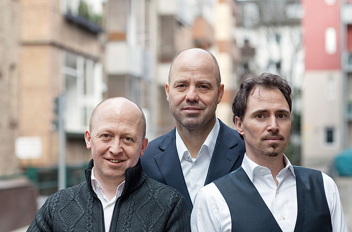 HILD UND K Führungsteam von links: Dionys Ottl, Prof. Andreas Hild, Matthias Haber